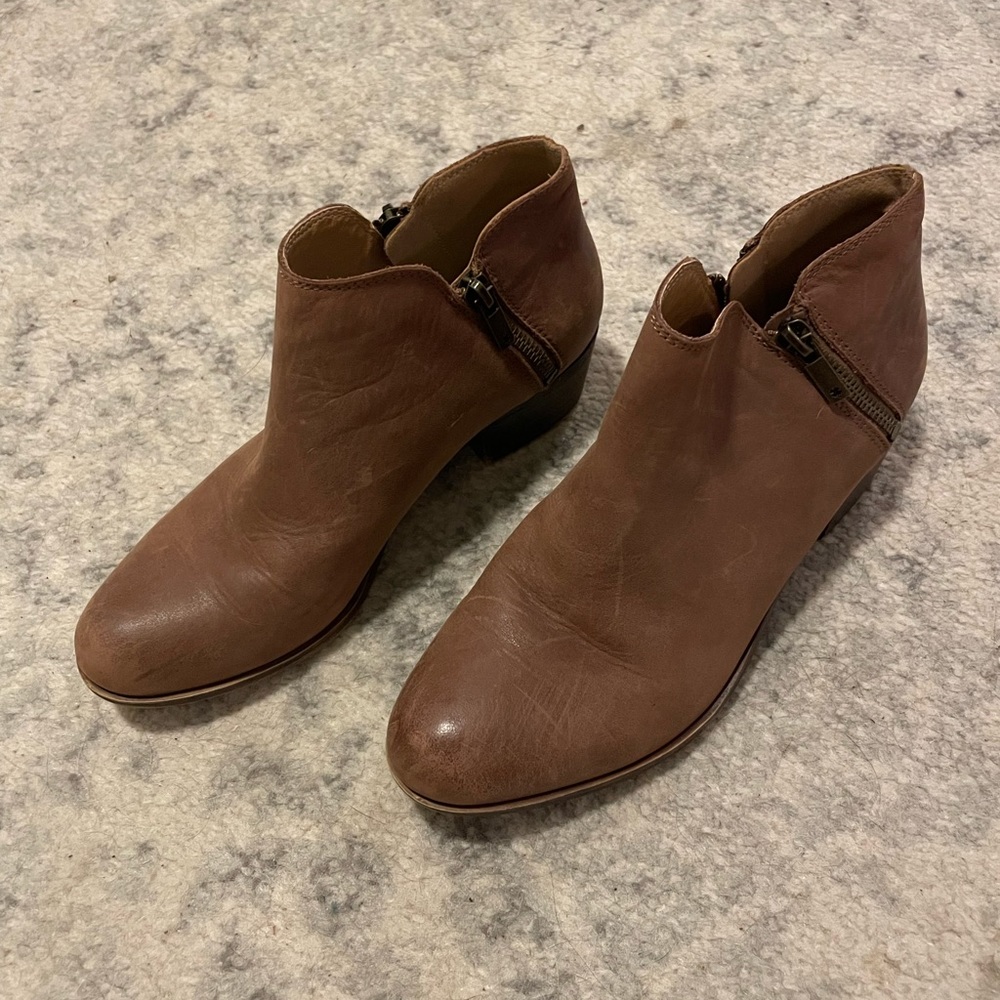 Lucky Brand Brown Leather Booties